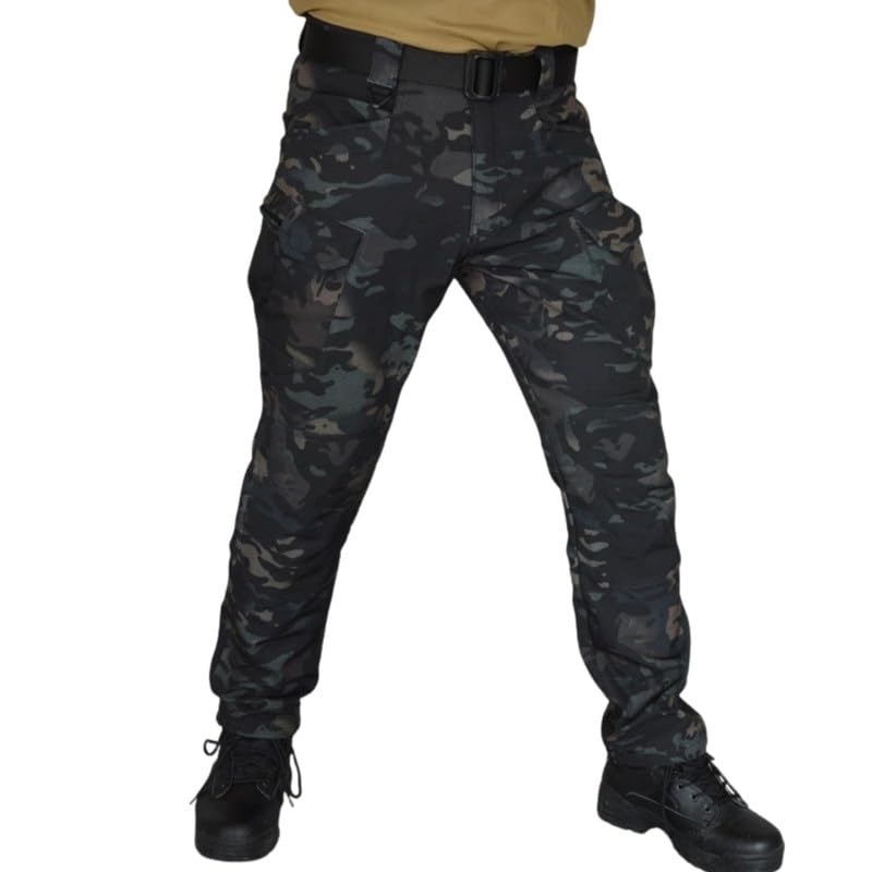 Image of Tactical Camouflage Pants - Men's Soft Windproof Waterproof Fleece-Lined Outdoor Assault Pants