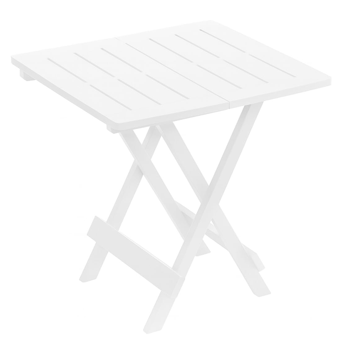 Acomoda Textil Mesa Plegable de Exterior 44x44x50 cm en Resina para Jardin Terraza. Mesa Auxiliar Cuadrada Ligera Resistente Facil de Guardar para Piscina o Comedor Exterior.