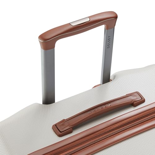 Image of DELSEY PARIS Paulette 81 cms Large Check-in ABS /Polycarbonate Hard Sided 8 Wheels and Expandable Spinner Suitcase /Trolley Bag for Travel with TSA Lock- Angora