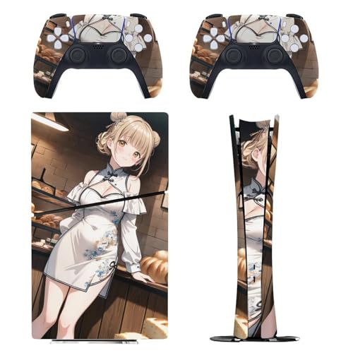 PS5 Slim �p �X�L���V�[�� �����A�j���� ���ׂ̓V�g�l �Ŗ��^�� �{�̂ƃQ�[���R���g���[���[�ɑΉ�����X�e�b�J�[ �y�����݌v �f�W�^���E�G�f�B�V������p�z ���^�V�[�� �{�̕ی� �X���� ���B�� �w��/��/����/�ق���h�~ ��G��/�U�M�ǂ� ���� 