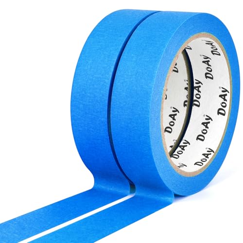 Image of 2 Pack Blue Painters Tape - Masking Tape 1 Inch Wide - Multi-Surface, Smart Adhesion, Indoor & Outdoor - 180FT Total - Paint Tape for DIY, Labeling, Art, Car, General Purpose (#3910)