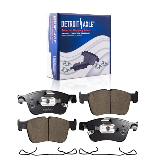 Image of Detroit Axle - Front Brake Kit for Ford 2021-2024 Bronco Sport, 2020-2024 Escape Lincoln Corsair, Drilled and Slotted Disc Brake Rotors Ceramic Brake Pads Replacement: 12.13 inch inch