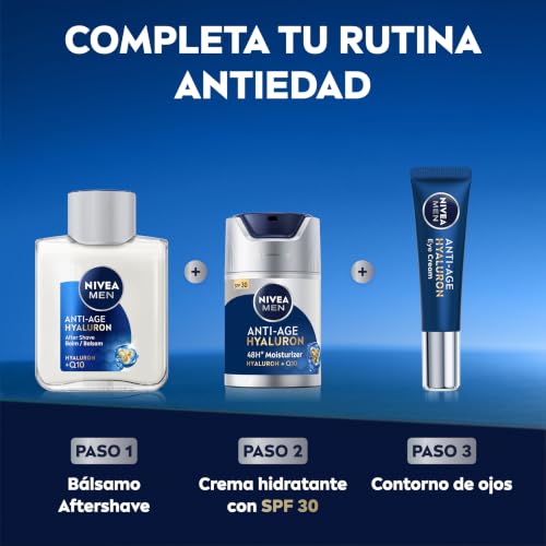 Miniatura 10 de Nivea Men Hyaluron Bálsamo After Shave Antiedad Con Ácido Hialurónico 1 X 100 Ml , Bálsamo Hidratante Para Calmar La Piel Tras El Afeitado, Bálsamo Facial Refrescante