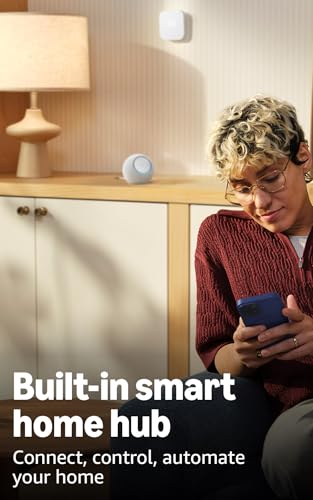 Image of Amazon Echo Dot Max (newest model), Alexa speaker with room-filling sound and nearly 3x bass, Great for living rooms and medium-sized spaces, Designed for Alexa+, Glacier White