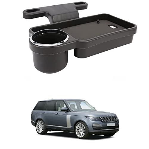 Image of Oshotto (FT-04) Foldable Car Auto Headrest Rear Back Seat Table Drink Food Cup Tray Holder Compatible with Rangerover Vogue - Black
