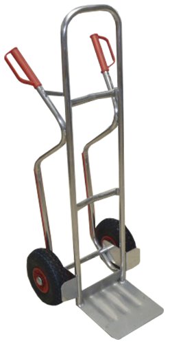 Aluminium Sackkarre, Alu-Sackkarre, Alu-Stapelkarre - METALLFELGE und ROLLENLAGER !! GROSSE LADESCHAUFEL 280x280 mm - 4fach verschweißt mit PROFIL für Stabilität!! Cover