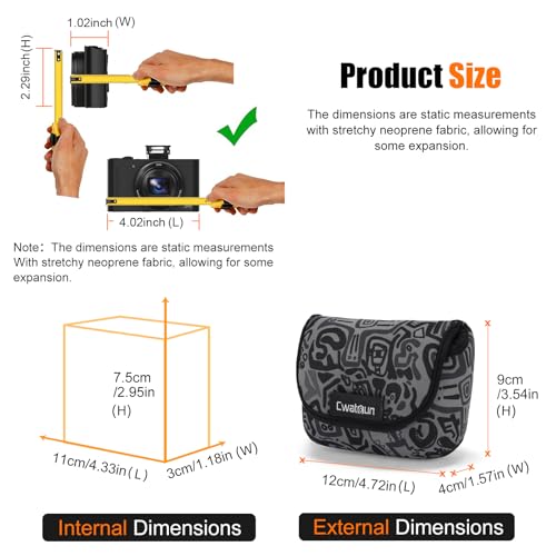 Funda compacta de neopreno para cámara miniatura 3