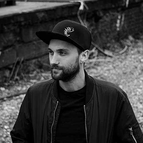 Tijeyi Snap Backpack Hats For Men Women Trucker Hat Snapback Fish Skull Beach Baseball Cap Fishing Hat Gifts For Boys Dad Adjustable Black #TOP2