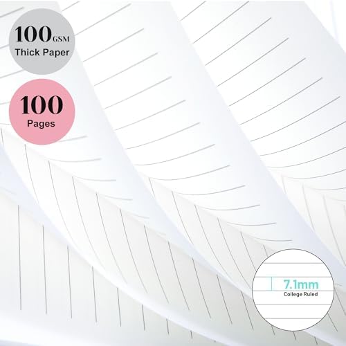 Yoment Spiral Notebook 8.5 x 11 A4 Large Notebooks for Work College Ruled Journaling Notebooks, 100 GSM Paper, Spiral Bound Journal for School Note Taking Writing, A4 Black