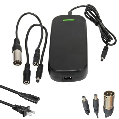 Xietongpo 54.6V 2A Charger for 13S 48V Lithium Battery of Electric Bike Scooter, 48V 2A Power Adapter with DC 5.5mm 1 Prong Plug to 3-Pin XLR Connector for Wheelchair