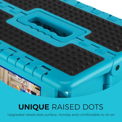 Image of ACKO Folding Step Stool - 13 inch Premium Heavy Duty Foldable Stool for Adults, Kitchen Garden Bathroom Stepping Stool (1 Pack)