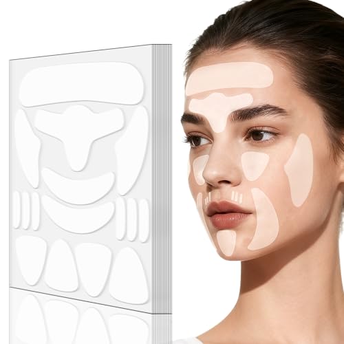 Friendship Facial Wrinkle Patches Reusable Anti Wrinkle Smoothing Strips Patches for Reducing Lip Forehead Eyes Face Smile Lines Wrinkle Pads for Sleeping, All in One Treatment 20 * 16 Pcs