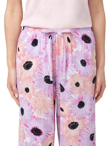 Image of HUE Women's Summer Vacation Pajama Separates, Soft, Whimsical Print Pjs with Tropical Beach Themes, Flip Flops, Cocktails