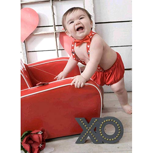 Image of IMEKIS Baby Boys First 1st Birthday Cake Smash Outfit Wild ONE Diaper Cover + Suspenders + Bowtie + Headband for Photo Props