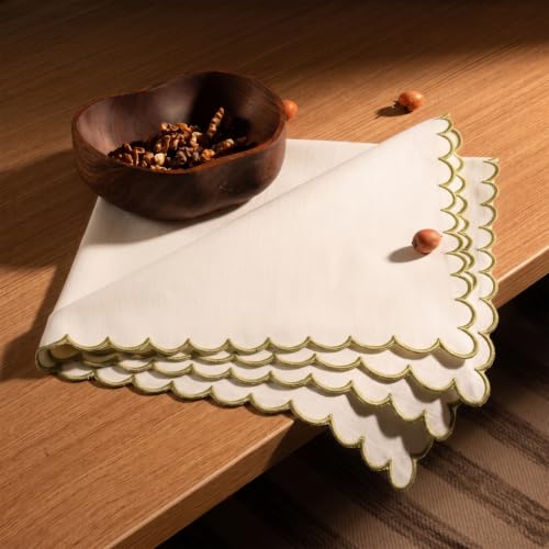 Image of FINGERCRAFT Premium Cloth Napkins Set of 6 | 20x20 Inches | 100% Cotton