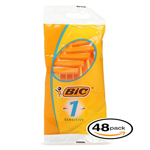 BIC Sensitive Single Blade Shaver (48 Count, Sensitive)