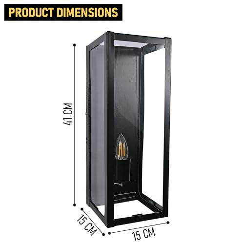 Image of SINOMAN Metal Wall Light For Living Room Modern /Wall Lamps For Bedroom /For Living Room /Wall Lights For Home Decoration /Bedside Wall Lamp (Wl Rectangle, Without Bulb)