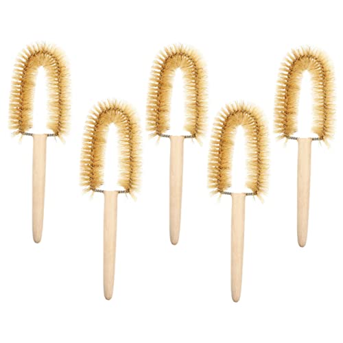 VILLFUL 5pcs Laboratory Beaker Brush Wash Cleaning Brush Chemistry Test Brush Pipe Cleaner Brush Laboratory Cup Multipurpose Cleaning for Cleaning Cup Brush Scientific Paintbrushes Wooden