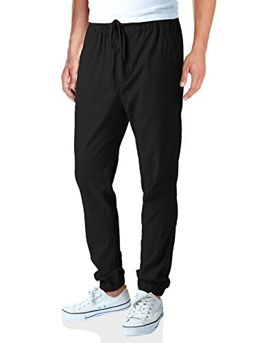 Match Men's Linen Jogger Pants (29, 6029 Black)