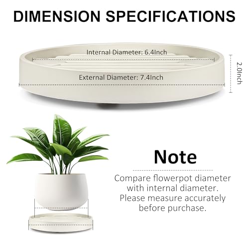 Dcpes MIN-XB-7.4INCH Plant Caddy With Hidden Wheels, 4 Invisible Caters, Rolling Plants Stand With Wheel Dolly, Wheeled Planter Roller Base thumb #4
