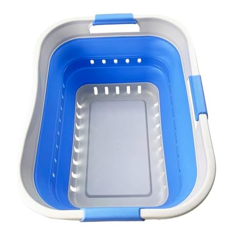 SAMMART Collapsible Plastic Laundry Basket Cover