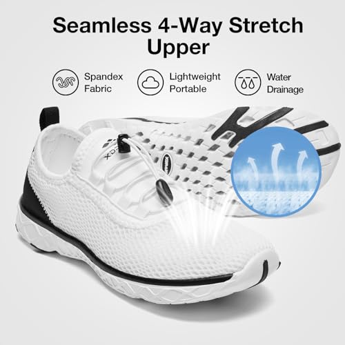 Image of ALEADER Men's Stylish Water Shoes, Quick-Dry Xdrain Water Sneakers, Lightweight & Comfort Footed
