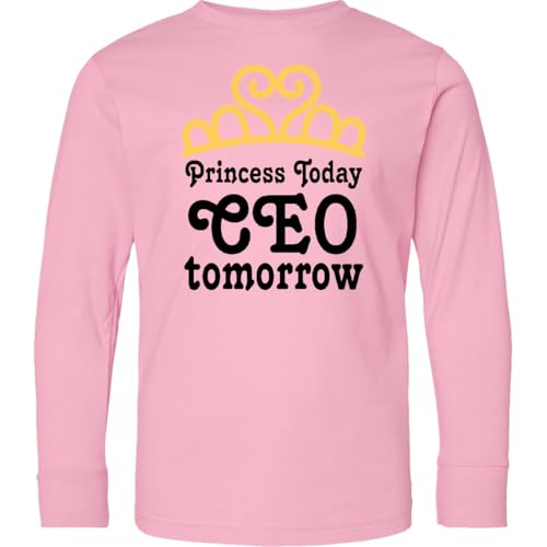 inktastic Princess Today Future CEO Tomorrow Youth Long Sleeve T-Shirt