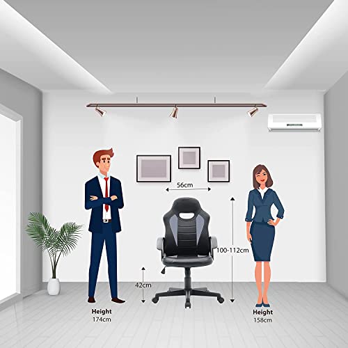Image of Bantia's Multi Functional Ergonomic Gaming /Office Premium Soft Fabric Chair Best in Class Comfort (Black & Grey)