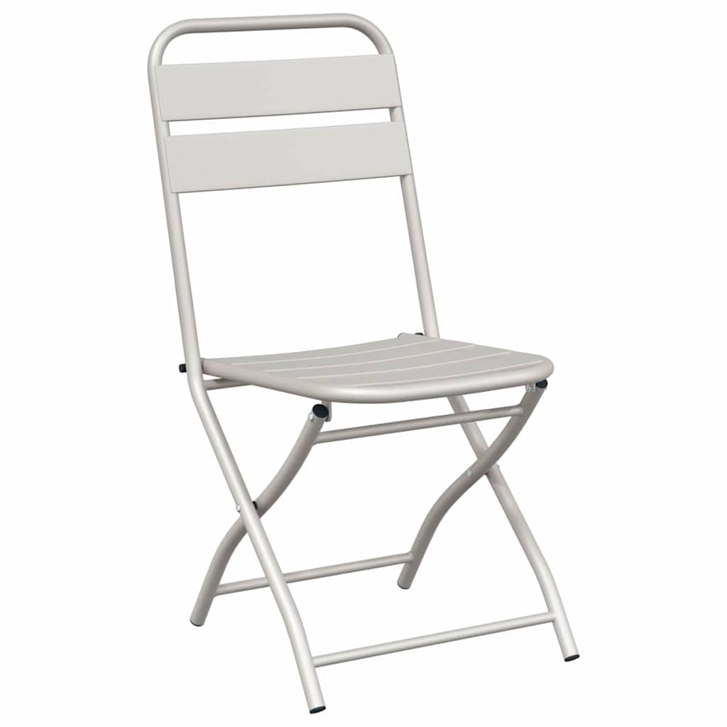 Set Bistrot Pieghevole 3 Pezzi Beige Acciaio