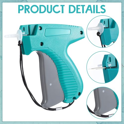 Image of Honoson 2006 Pcs Clothing Price Tags with Gun Set Including Garment Price Tag Attacher with 5 Steel Needles 500 Clothing Label 1500 Plastic Fasteners Barbs (Scalloped Colorful)