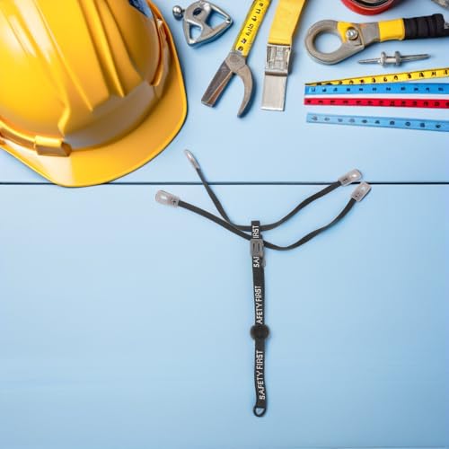 Repuesto de correas para barbilla de casco de construcción, barboquejo ajustable negro de 33,5cm 7