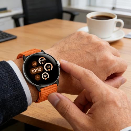 Image of Sundara Nylon Sport Bracelet compatible with Google Pixel Watch 4 3 2 1 flexible seamless adjustable bracelet compatible with Google Pixel Watch 41mm 45mm
