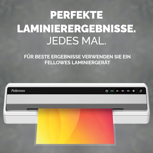 Fellowes A3 Laminierfolien – 100 Stück glänzend – Laminiertaschen für Zuhause, Schule & Büro – Ideal für Poster, Schilder & Dokumente – Kompatibel mit allen Laminiergeräten