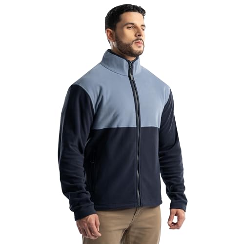Image of ATG Men's Color Block Micro Fleece Mock Neck Jacket