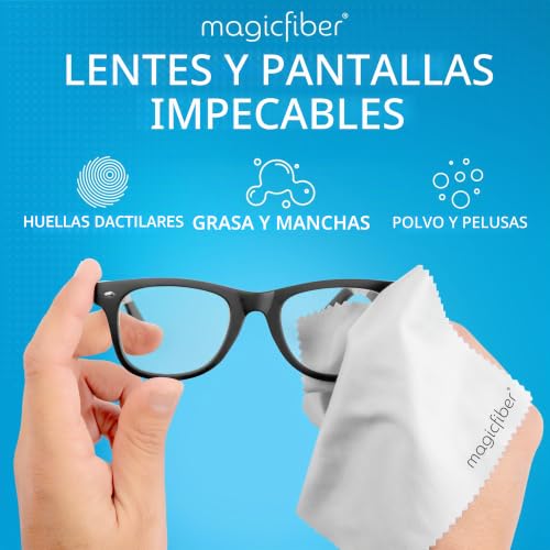 Miniatura 2 de Paños De Limpieza De Microfibra Magicfiber - Para Todas Las Pantallas Lcd, Tabletas, Objetivos Y Otras Superficies Sensibles 5 Negros Y 1 Gris 15,2 X 17,8 Cm