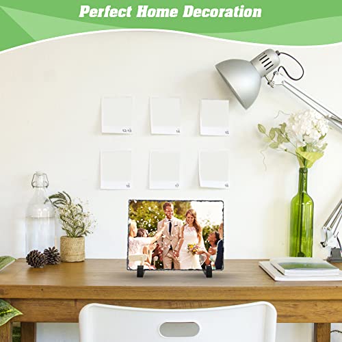 Youke Ola 12 Pack Sublimation Slate Blank Rock Stone Photo Rectangular Frame Heat Transfer Plaque Picture Frame With Display Holder For Diy Craft 5.9 X 7.9 Inch thumb #6