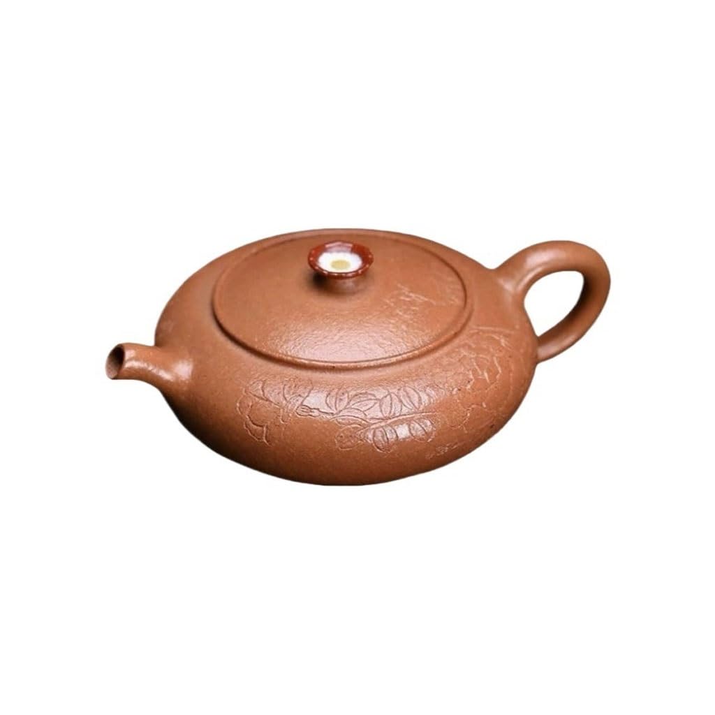 Bouilloire à Thé Théière Plate En Argile Violette À Main, Idéale For La Préparation Du Thé Par Une Seule Personne Infuseur à Thé