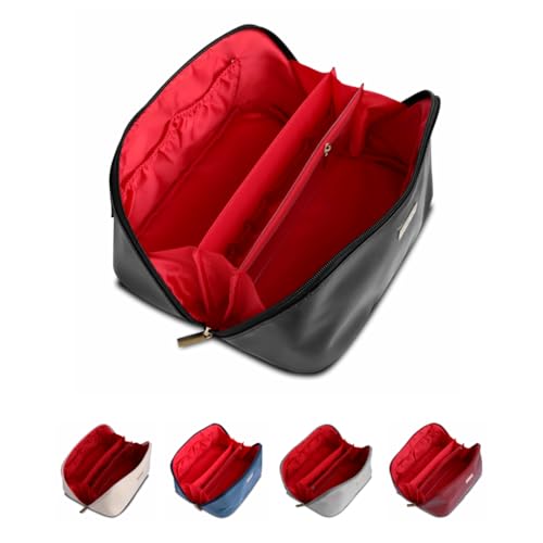 NAORI Travel Makeup Bag with Inner Pockets and Handle