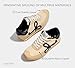 LUCKY STEP Women's Fashion Sneakers Trendy Stylish Low Top Classic Retro Casual Ladies Comfortable Running Walking Shoes(Beige/Black,7 B(M) US)