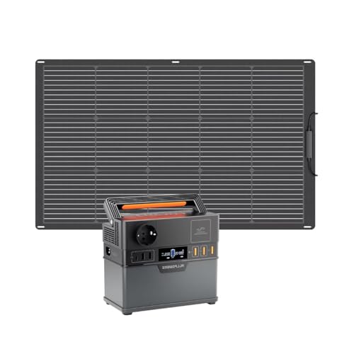 ALLPOWERS S300Plus Centrale Elettrica Portatile con Pannello Solare SF100 da 100W, 288Wh Generatore Solare Portatile, 300W (600W Picco) AC Uscita, UPS, Power Station per Campeggio, Emergenza