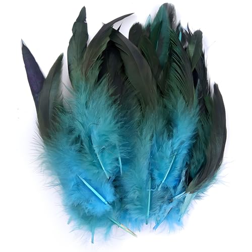 100 stück Hahnenfedern Natur Dekoration Hahnfeder fasan Feder Hahn Federn...