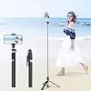 Coverzone Bluetooth Controlled Phone Tripod – Adjustable Height Selfie Stick, Desktop and Portable Design, P170 Suitable for Home, Studio, Holiday, Camping and Outdoor Shooting