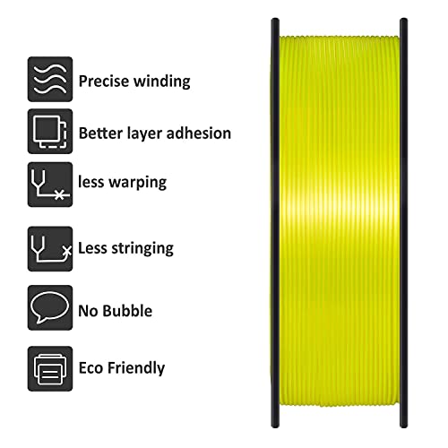Image of GIANTARM 3D Printer Filament, Silk Yellow Pla Filament, 1Kg(2.2lbs) Spool, 1.75mm Dimension Accuracy + /- 0.03mm, 3D Printing Filament
