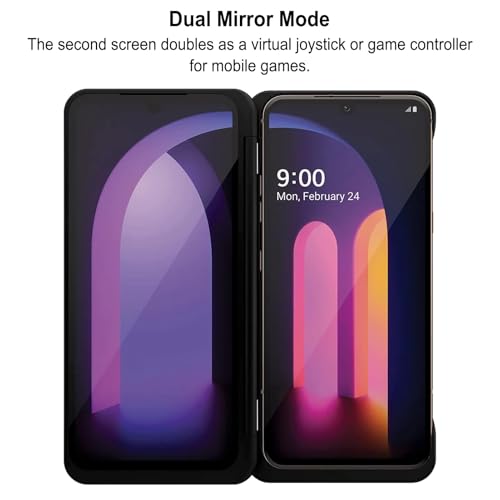 Étui double écran pour LG V60 5G LM-V605N avec adaptateur magnétique pliable