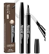 AWROSE Eyebrow Pencil, 2 Pack 3D Microblading 4-Tip Eyebrow Pen, Magic Precise Waterproof Natural...