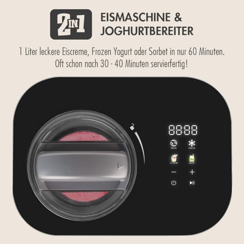 GASTROBACK Mini Eismaschine mit Kompressor 2-in-1 Eis und Joghurtmaschine für Zuhause 100 Watt Eiscreme Maschine/Ice Cream Machine und Joghurt Maker Yogurt, Sorbet und Speiseeisbereiter für Profi – Bild 5