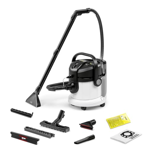 Descubre las mejores ofertas de Karcher en Reus 10 Kärcher Lava-aspiradora SE 4, Manguera de aspiración con pulverizador, depósitos de 4 l, boquillas de Lavado, de Clip y para tapicerías, con Accesorios para Suelos Duros y alfombras