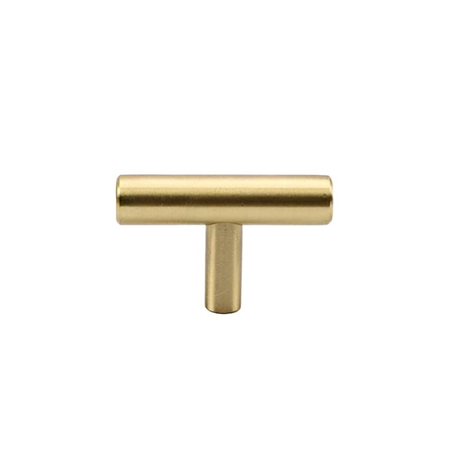 Poignées de tiroir en T boutons d'armoire laiton doré L50mm diamètre 12mm