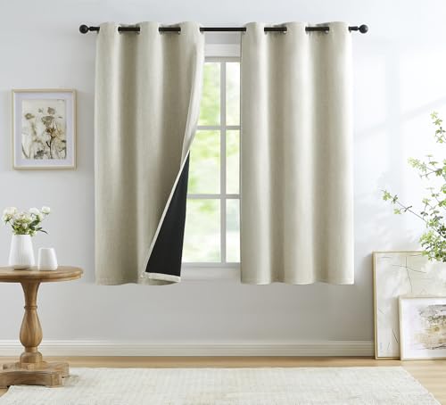 Natural Beige Full Blackout Window Curtain