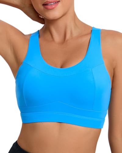 Image of RUNNING GIRL High Impact Sports Bras for Women,Racerback Running Bra Workout Crop Tank Tops Longline Sports Bra Push up